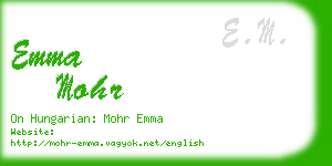 emma mohr business card